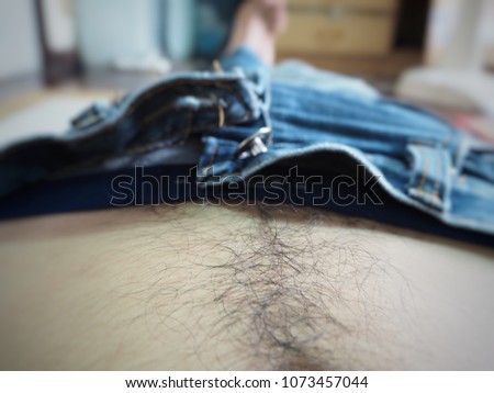 Men Have Little Belly Hair Stock Photo (Royalty Free ...