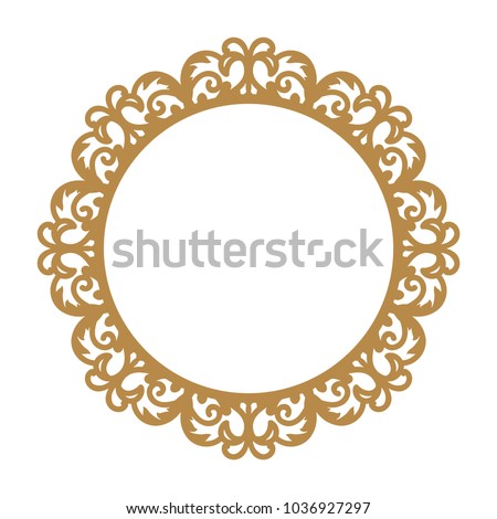 Laser Cutting Photo Frame Decorative Round เวกเตอร สต อก 1036927297 Shutterstock Laser Cut Photo Frame Template