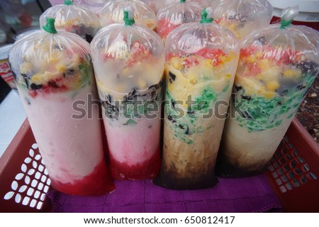 Colorfull Drinks Known Air Batu Campur Stock Photo 650812417 - Shutterstock