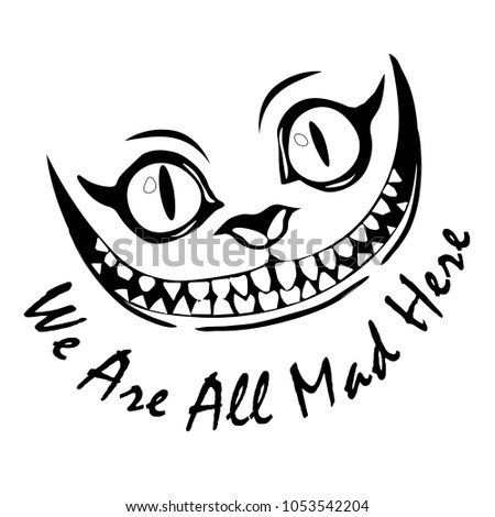 Were All Mad Here Tattoo Coloring Pages