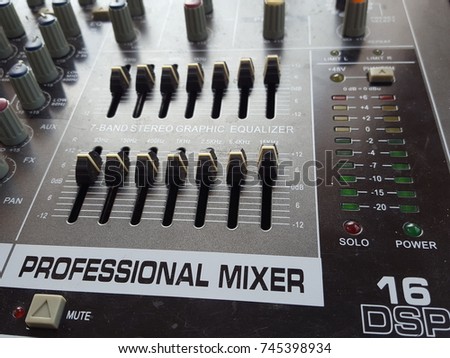 Sound Mixer Control For Live Music And Studio Equipment Sound Mixer Control For Live Music And Studio Equipment