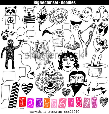 Vector Set Doodles De Stock66621010 Shutterstock