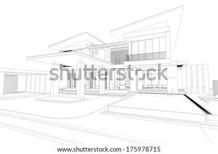 Architecture Drawing Of House architectural drawing stock images, royalty-free images & vectors Architecture Drawing Of House architectural drawing stock images, royalty-free images & vectors