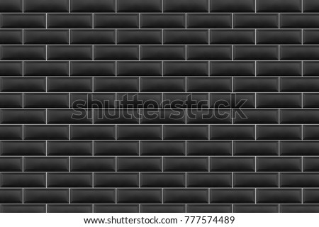 black wall tile
