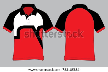 Sport Polo Shirt Design Front Back Stock Vector 783185881 - Shutterstock