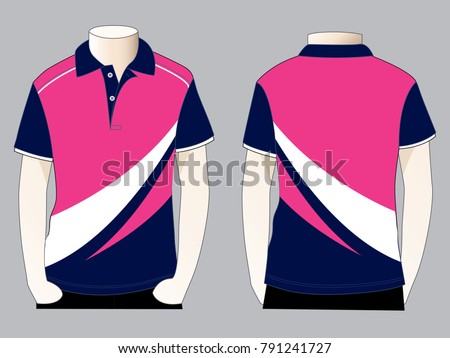 Sport Polo Shirt Design Front Back Stock Vector 791241727 - Shutterstock