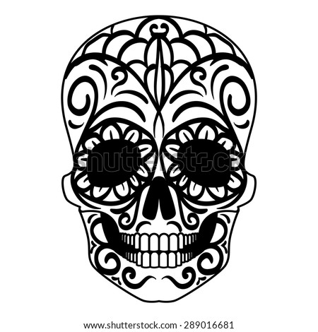 Vector Sugar Skull Stock Vector 53780377 - Shutterstock