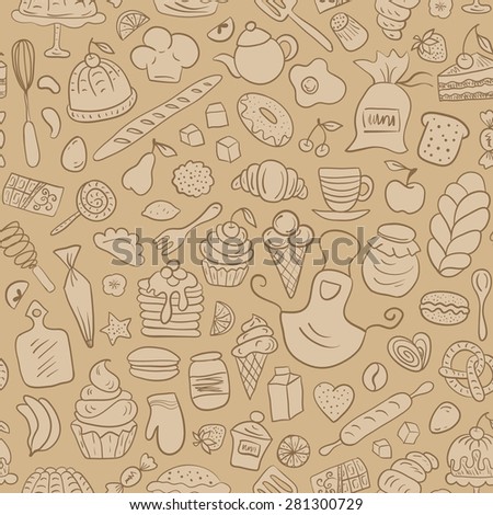 Tea Party Pattern Stock Vector 68460901 - Shutterstock