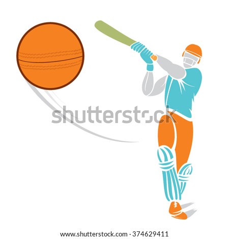 Sketch Cricket Play Ready Hit Ball Stock Vector 242532391 - Shutterstock