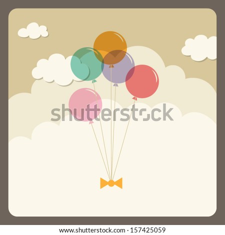 balloons flying in the sky