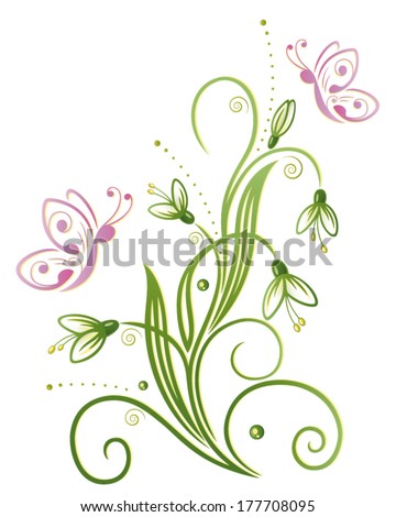 Stock Images similar to ID 92770642 - card with stylized cherry...