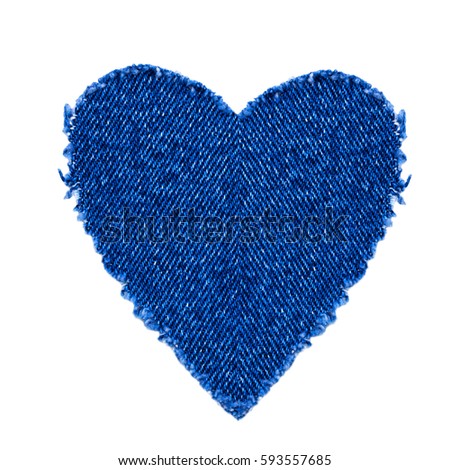 Valentine Jeans Heart Isolated On White Stock Photo 70289962 - Shutterstock