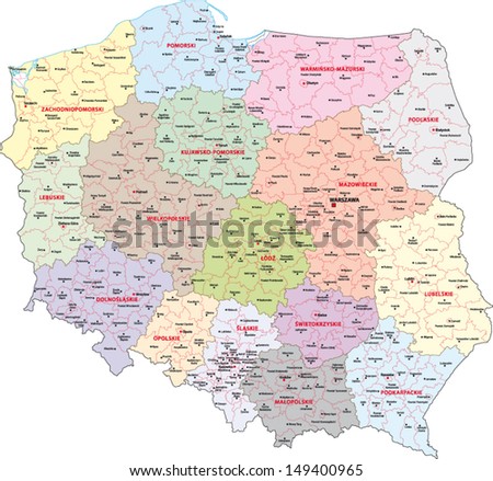 Poland Map Stock Photos, Images, & Pictures | Shutterstock