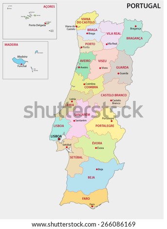 Portugal Map Stock Photos, Images, & Pictures | Shutterstock