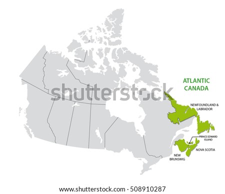 Atlantic Canada Political Map