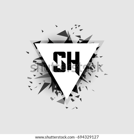 Sh Logo Stock Vector 694329127 - Shutterstock