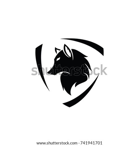 Wolf Profile Outline Silhouette Black White Stock Vector 185923703 ...