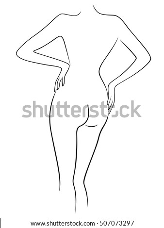 Abstract Attractive Graceful Sender Female Body Stock Vector 507073297