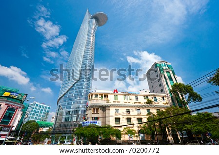 HO CHI MINH CITY - DECEMBER 18: The Bitexco Financial Tower is the tallest building in Vietnam, inaugurated in 30 october 2010. December 18, 2010 in Ho Chi Minh City.