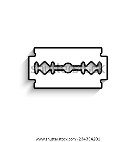 Razor Blade Outline Silhouette Vector Stock Vector 167172599 - Shutterstock