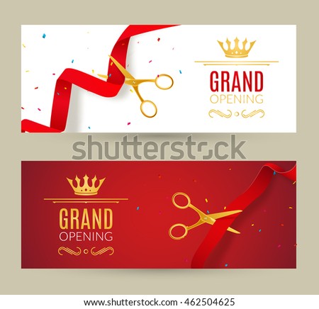 Grand Opening Invitation Card Grand Opening Stock Vector 