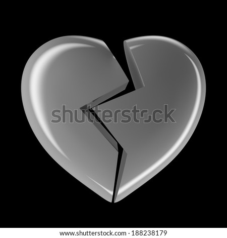 Stock Images similar to ID 170722250 - broken heart isolated on white