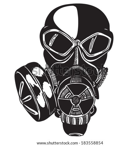 Vector Sketch Gas Mask Stock Vector 183558854 - Shutterstock