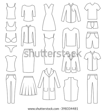 Set Womens Pajamas Nighties Stock Vector 147750365 - Shutterstock