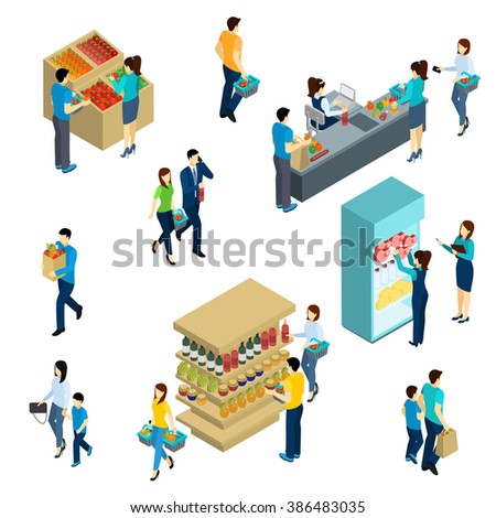 vector table relocation Set Workers Production Isometric Stock Icons Factory