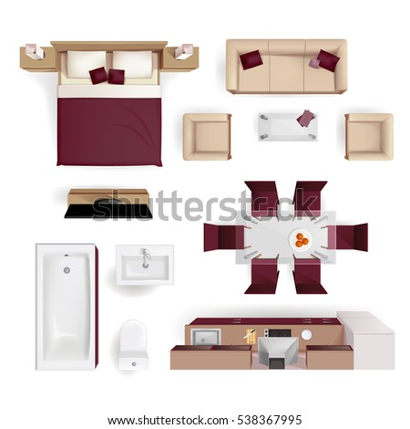 Modern Apartment Living Room Bedroom Bathroom Stock Vector ... Modern Apartment Living Room Bedroom Bathroom Stock Vector ...