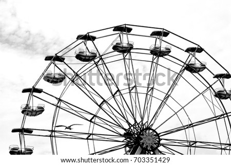 Vector Illustration Ferris Wheel Stock Vector 80671129 - Shutterstock