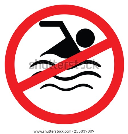 No Diving Allowed Icon Stock Vector 258163598 - Shutterstock