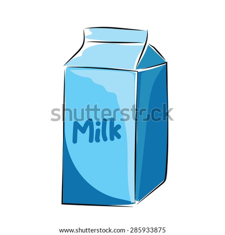 Milk Carton Illustration Milk Box Freehand Stock Illustration 69787705 ...