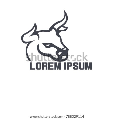 Bull Logo Vector Stock Vector 788329114 - Shutterstock