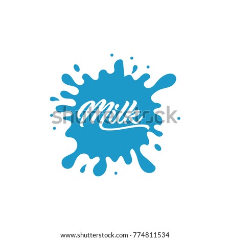 milk splash product logo design cool stock vector 774811534