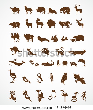 vector collection of animal icons