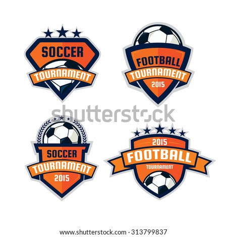 Football Logo Design Soccer Shield Vector Stock Vector 313799837 ...