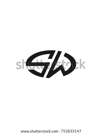 S W Initial Circle Company Logo Stock Vector 755833147 - Shutterstock