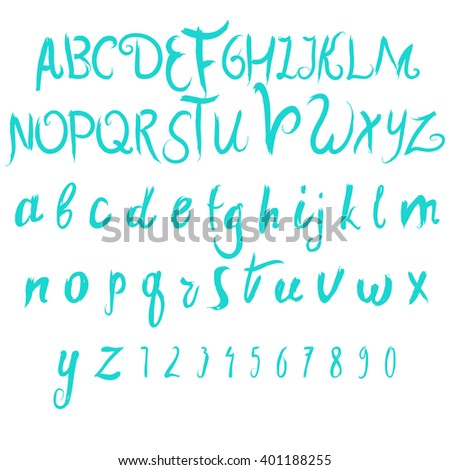 Watercolor Alphabet Letters Hand Painted Alphabet Stock Illustration ...