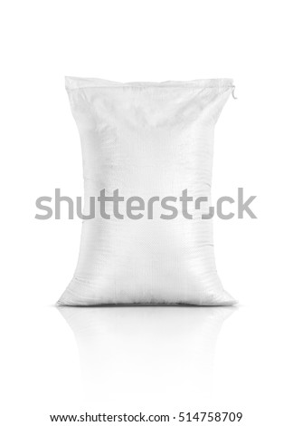 rice sack, sand bag, agriculture product isolated on white background