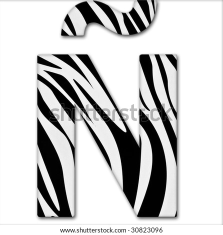 Letter M Alphabet Made Animal Print Stock Photo 30764536 - Shutterstock