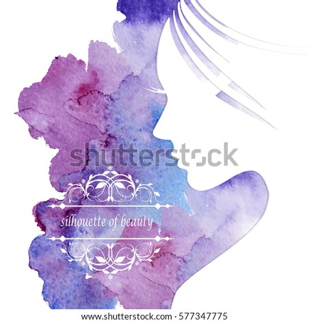 Happy Women's Day Greeting Card with Female Face.Vector