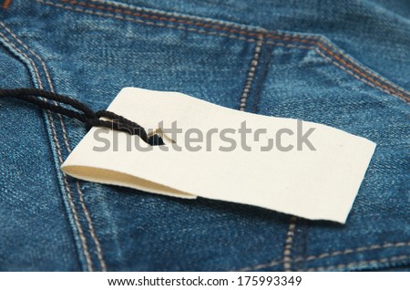 blue jeans texture and price tag