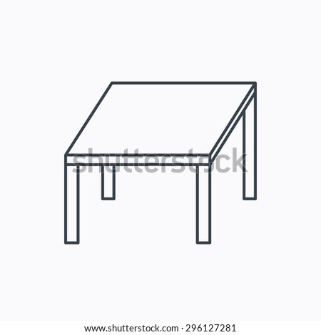 symbol not __vector_table found Desk Furniture Icon Sign Stock Table Linear Vector