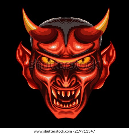 Devil Head Stock Vector 219911347 - Shutterstock