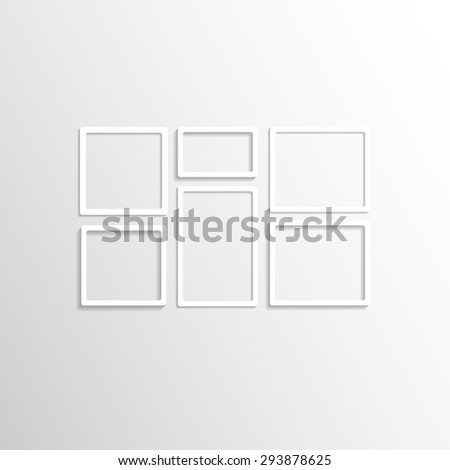 White Wall Frames white wall frames collage vector mockup stock vector 293878622 White Wall Frames white wall frames collage vector mockup stock vector 293878622
