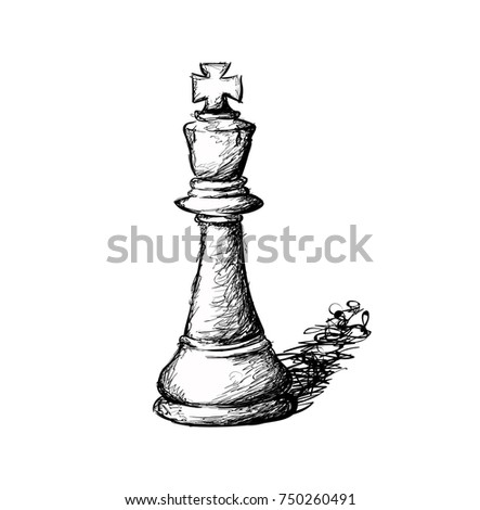 Doodle Style Chess Pieces Strategy Icon Stock Vector 91202042