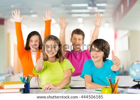 Group Happy School Child Classroom Stock Photo 109966154 - Shutterstock