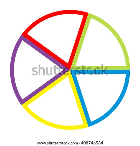 divided vector 5 into circle Vector Circle Parts Divided Stock Into Five Equal