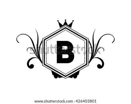 B Letter Monogram Logoabstract Letter B Stock Vector 423026146 ...